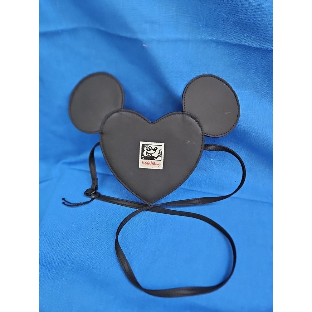 MICKEY MOUSE X‎ KEITH HARING Heart W/Ears Figural Mini-Bag Purse Disney